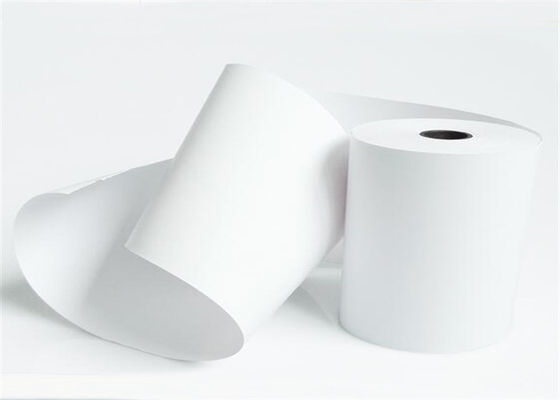 Papel térmico habilitado Rolls do FSC 48g 52g 55g ATM