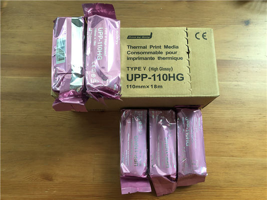 Rolo de papel térmico UP-110HD do ultrassom 10rolls/box 110x18m