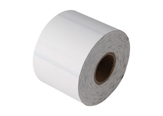 Etiquetas térmicas diretas do formulário contínuo 4x6 perfurado 50x30mm
