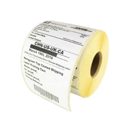 Etiqueta de papel térmica 102x76mm do anti papel glassine da moeda falsa